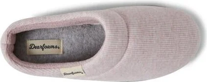 Dearfoams Women's Lacey Rib Knit House Shoe Clog Slipper - Image 4