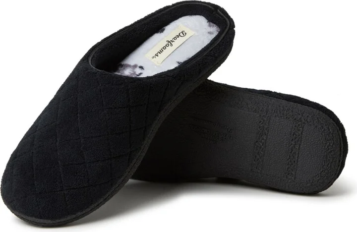 Dearfoams Women's Leslie Quilted Microfiber Terry Memory Foam Clog House Slipper - Image 2