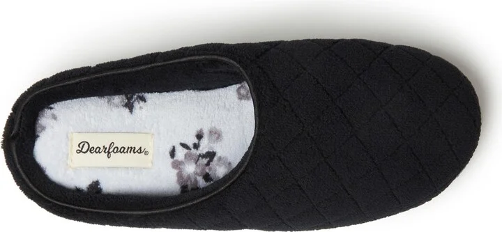 Dearfoams Women's Leslie Quilted Microfiber Terry Memory Foam Clog House Slipper - Image 4