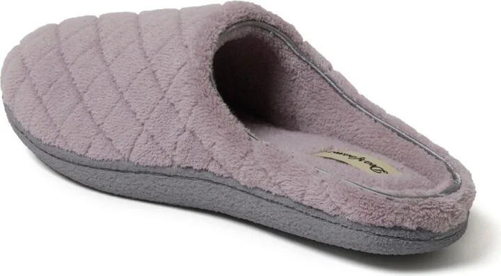 Dearfoams Women's Leslie Quilted Microfiber Terry Memory Foam Clog House Slipper - Image 9