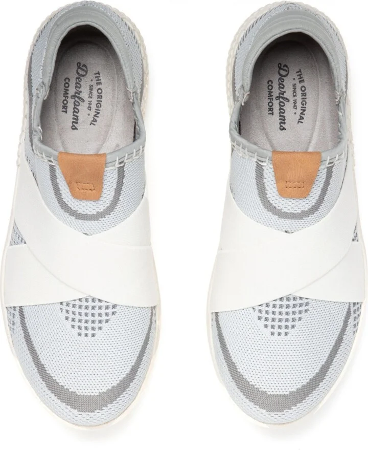 Dearfoams Women's Livie X Strap Knit Trainer Sneaker - Image 5
