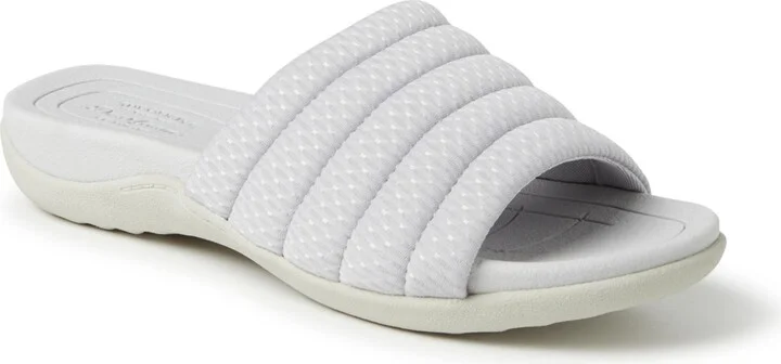 Dearfoams Womens Low Foam Slide Sandal