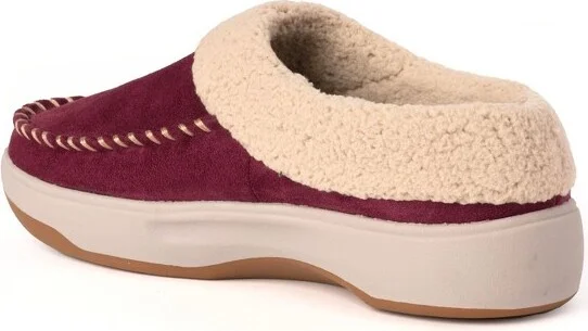 Dearfoams Women's Maple Moccasin Toe Clog House Shoe Slipper - Cayenne Size - Image 2