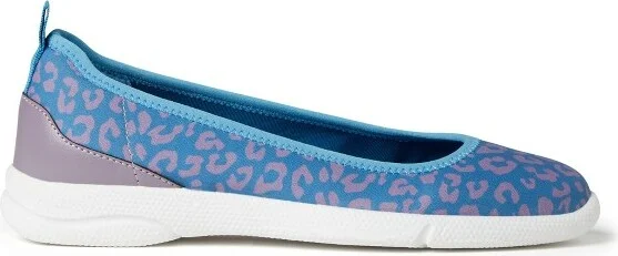 Dearfoams Women's Mia Ballet Flat Slip-On - Blue Leopard Size - Image 4