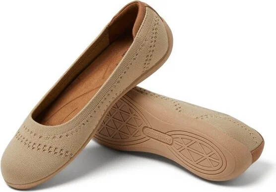Dearfoams Women's Misty Ballet Flat Lightweight Slip Ons - Pink Size - Image 3