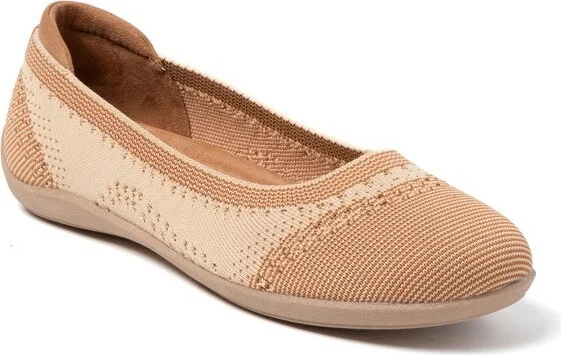 Dearfoams Women's Misty Ballet Flat Lightweight Slip Ons - Pink Size