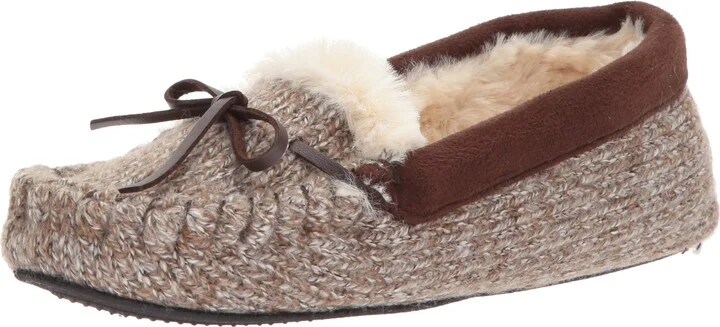 Dearfoams Women's Mixed Material Moccasin