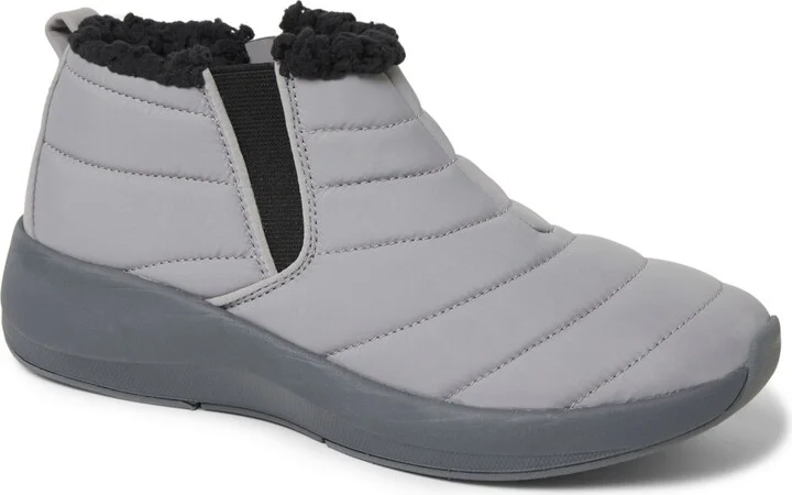 Dearfoams Women's Naomi Double Gore Bootie Winter Ankle Boot