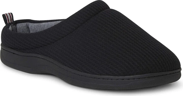 Dearfoams womens Nathan Waffle Knit Clog Slipper