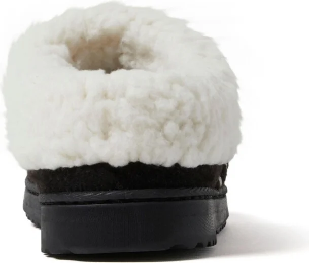 Dearfoams Women's Nyla Felted Plaid Moccasin Toe Clog House Shoe Slipper - Image 4