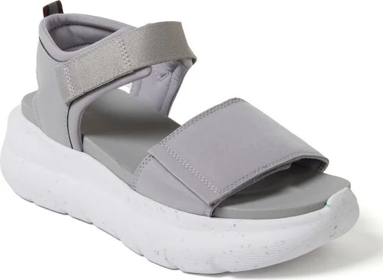 Dearfoams Women's Odell Platform Sandal - Sleet Size