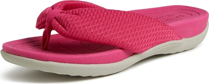 Dearfoams Women's Original Comfort Olivia Thong Flip Flop Sandal with Arch Support
