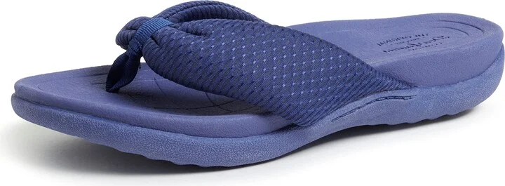 Dearfoams Women's Original Comfort Olivia Thong Flip Flop Sandal with Arch Support