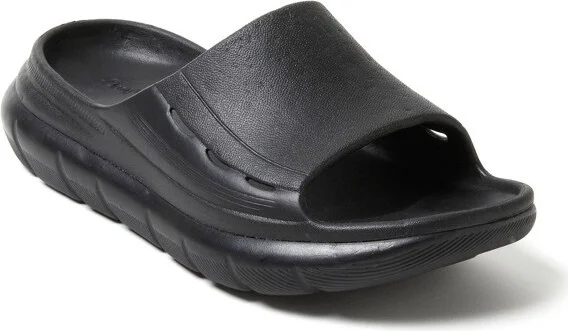 Dearfoams Women's Powell ReGrind EVA Pillow Slide Sandal - Black Size