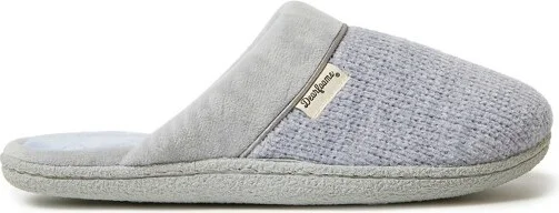 Dearfoams Womens Samantha Chenille Scuff House Slipper - Sleet Size XL - Image 2