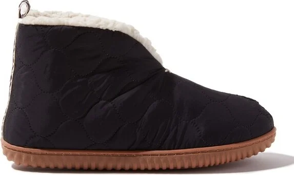 Dearfoams Women's Warm Up Bootie House Shoe Boot Slipper - Black Size XL - Image 2