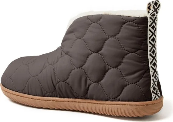 Dearfoams Women's Warm Up Bootie House Shoe Boot Slipper - Black Size XL - Image 3