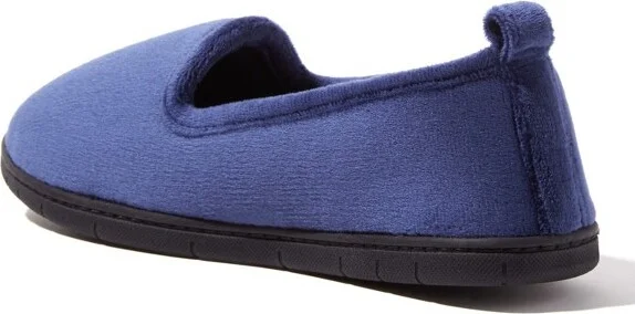 Dearfoas Woen's Rachel Velour Closed Back House Slipper - Peacoat Size M - Image 2