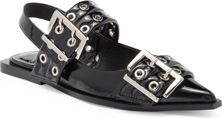 BLACK CRINKLE PATENT