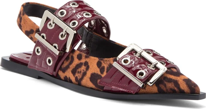 CHEETAH-SATIN-CHERRY RED PAT