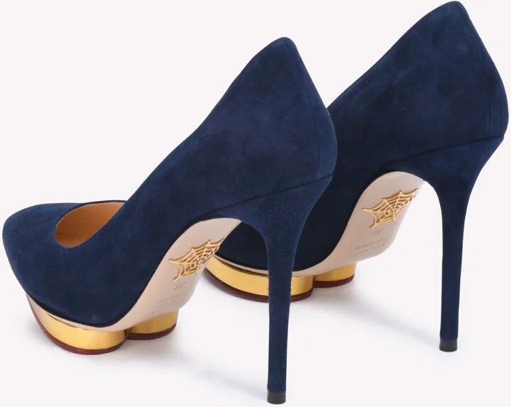 Debbie 110 Suede Pointed Pumps - Image 2