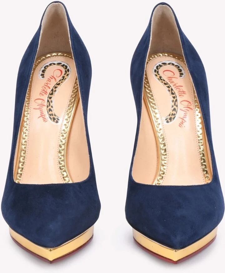 Debbie 110 Suede Pointed Pumps - Image 3