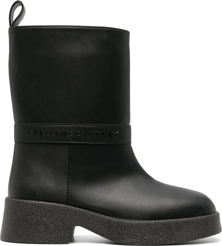 Debossed-Logo Detail Boots
