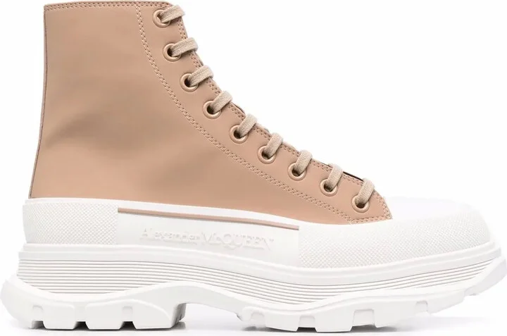 Debossed-Logo High Top Sneakers
