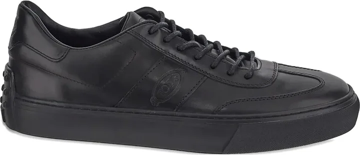 Debossed-Logo Lace-Up Sneakers