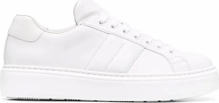 Debossed-Logo Lace-Up Sneakers