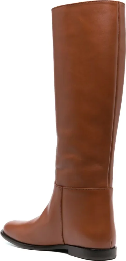 Debossed-Logo Leather Boots - Image 3