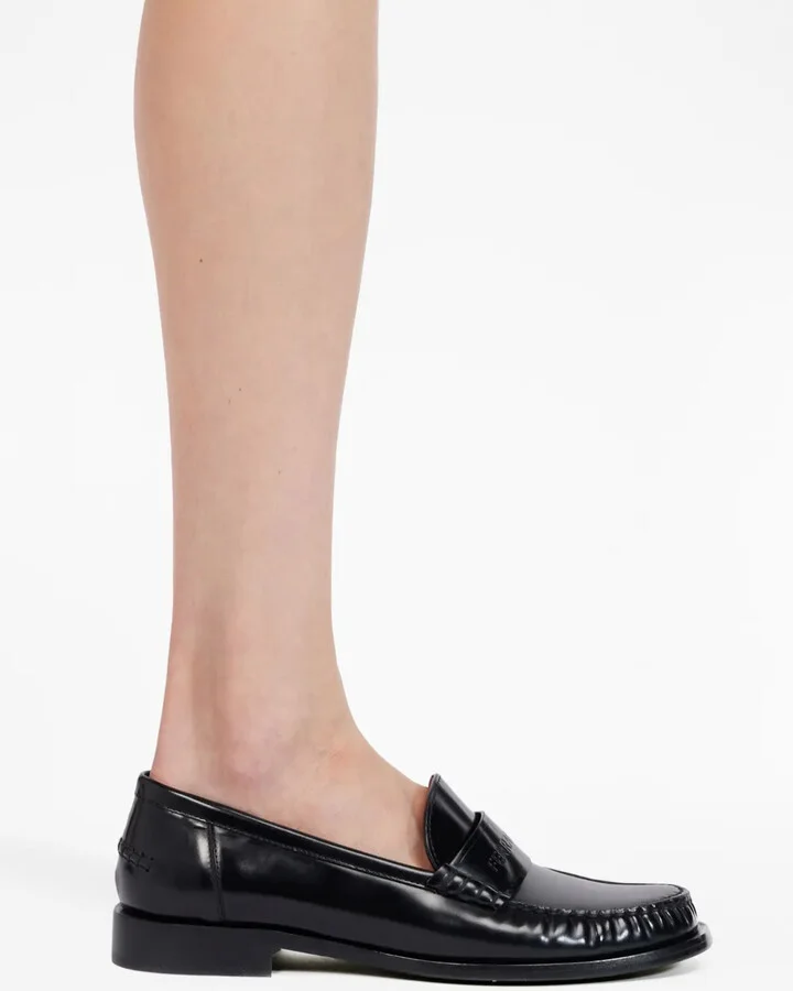 Debossed-Logo Leather Loafers - Image 5