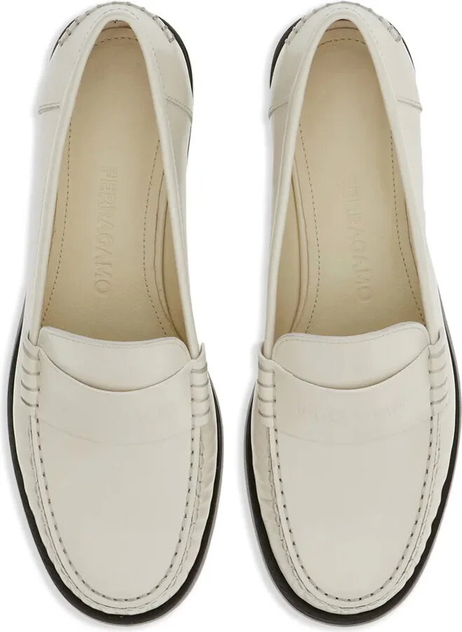 Debossed-Logo Leather Loafers - Image 4