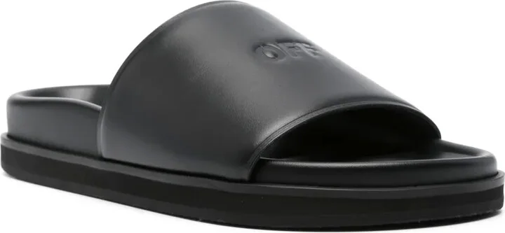 Debossed-Logo Leather Sandals - Image 2