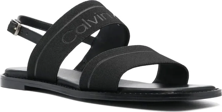 Debossed-Logo Leather Sandals - Image 2