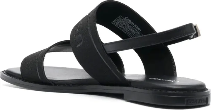 Debossed-Logo Leather Sandals - Image 3