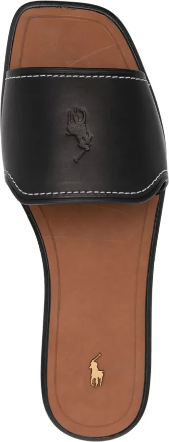 Debossed-Logo Leather Sandals - Image 4