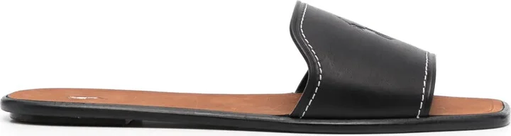 Debossed-Logo Leather Sandals