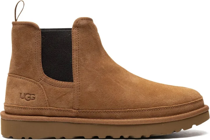 Debossed-Logo Shearling Ankle Boots