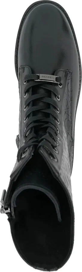 Debossed-Monogram Combat Boots - Image 4
