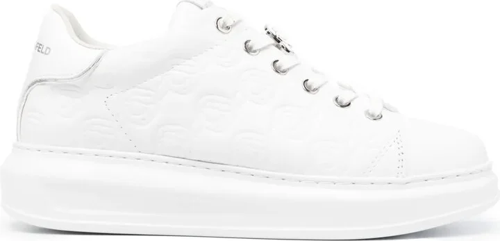 Debossed-Monogram Low-Top Sneakers
