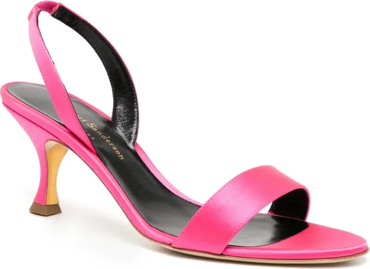 Decade 70mm satin slingback sandals - Image 2
