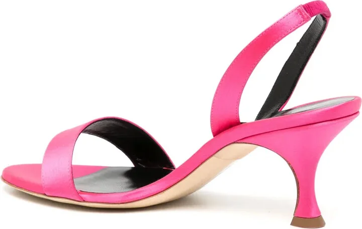 Decade 70mm satin slingback sandals - Image 3