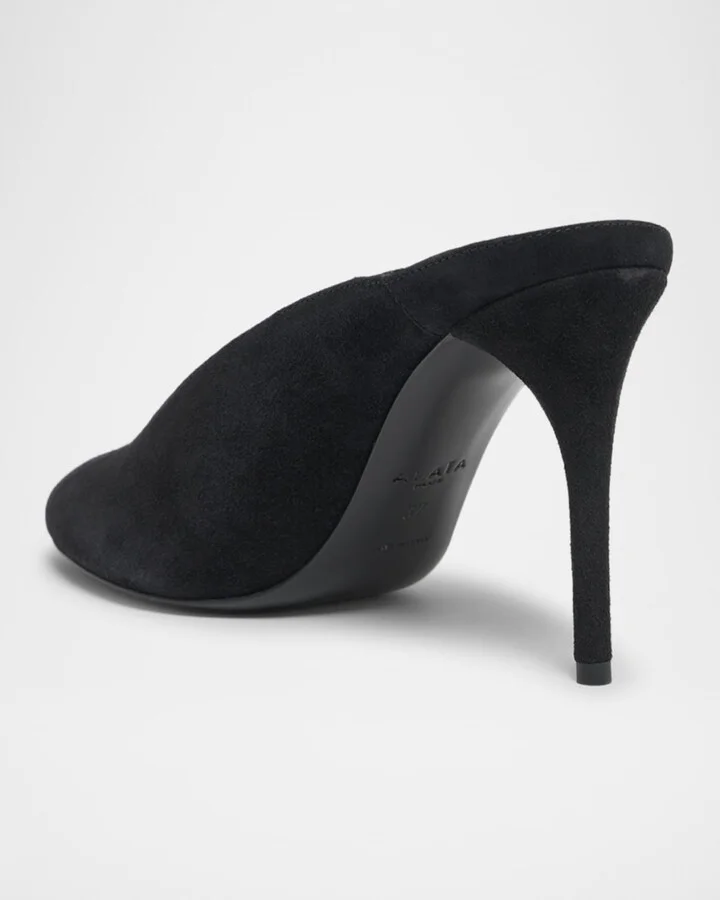 Decolette Suede Mules - Image 2