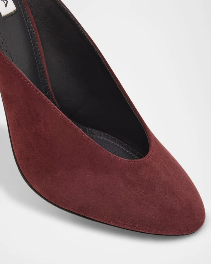 Decolette Suede Mules - Image 4