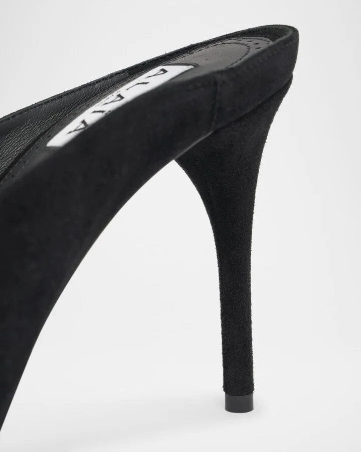 Decolette Suede Mules - Image 11