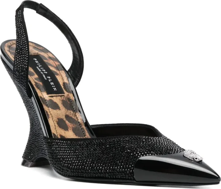 Decollete 105mm crystal-embellished pumps - Image 2