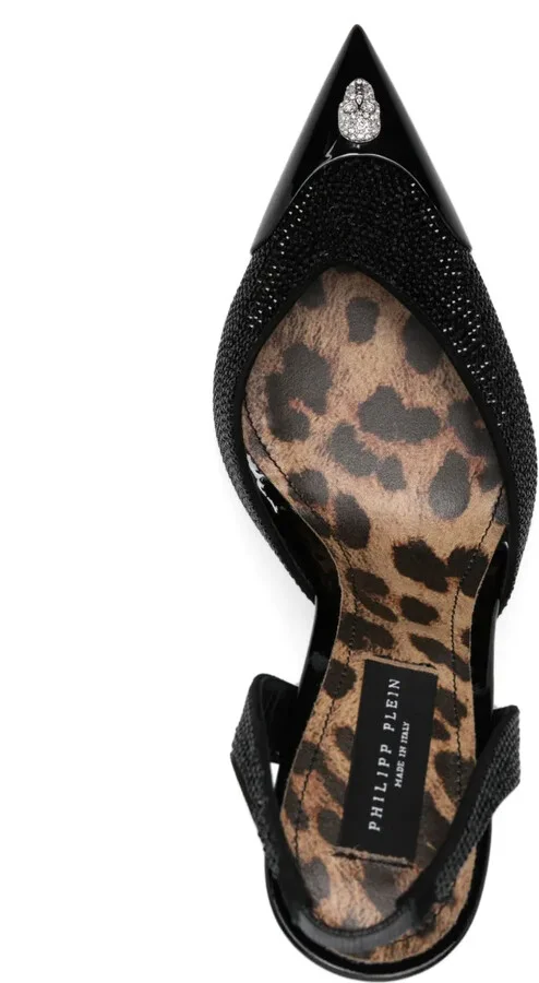 Decollete 105mm crystal-embellished pumps - Image 4