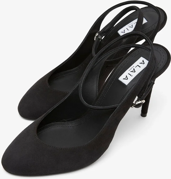 Decollete 90 black slingbacks - Image 5