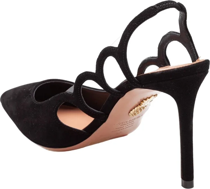Decollete' Bootie Pump 85 In Suede Color Black - Image 4